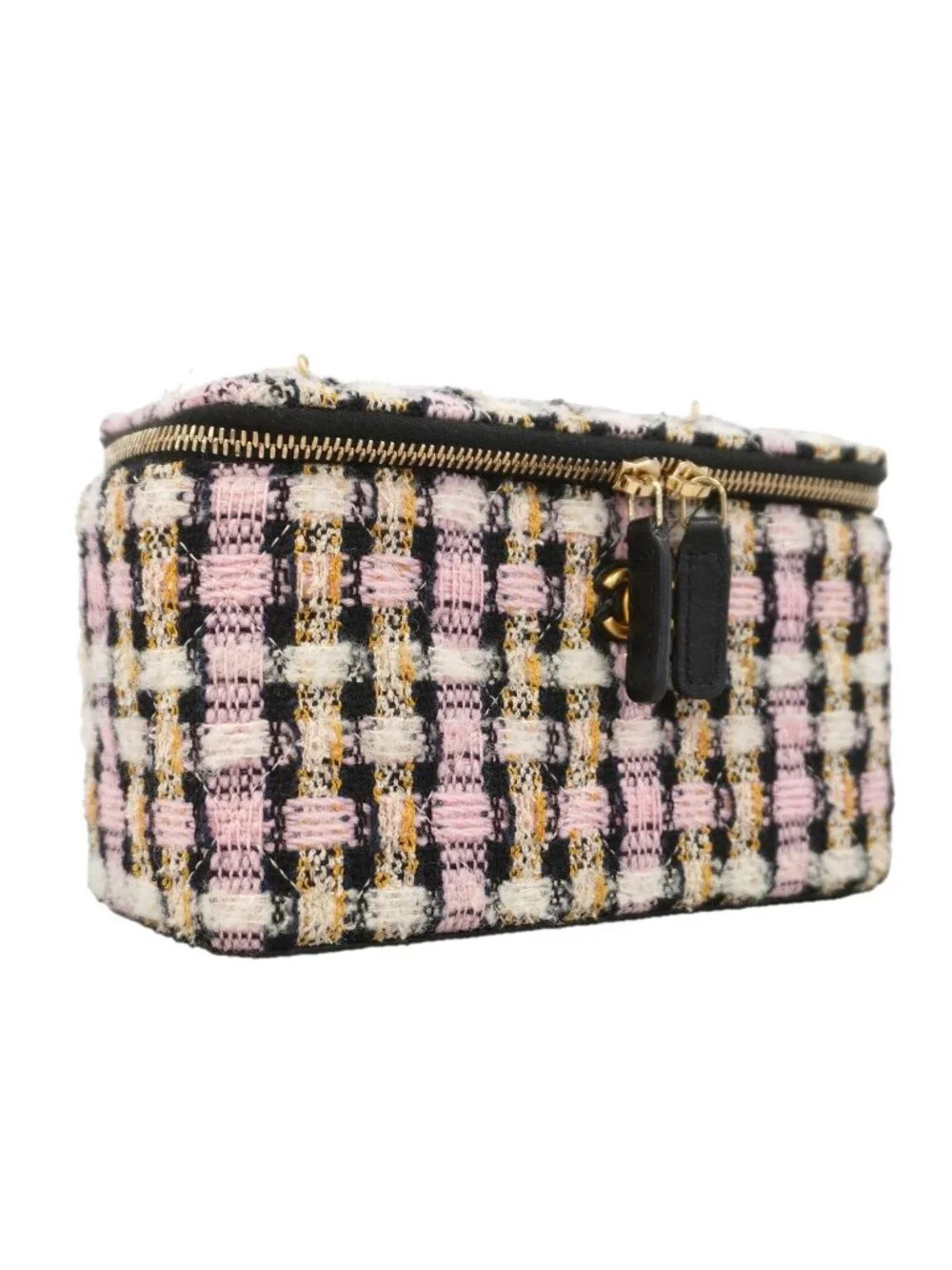 Chanel Shoulder Bag Tweed Multicolor Gold